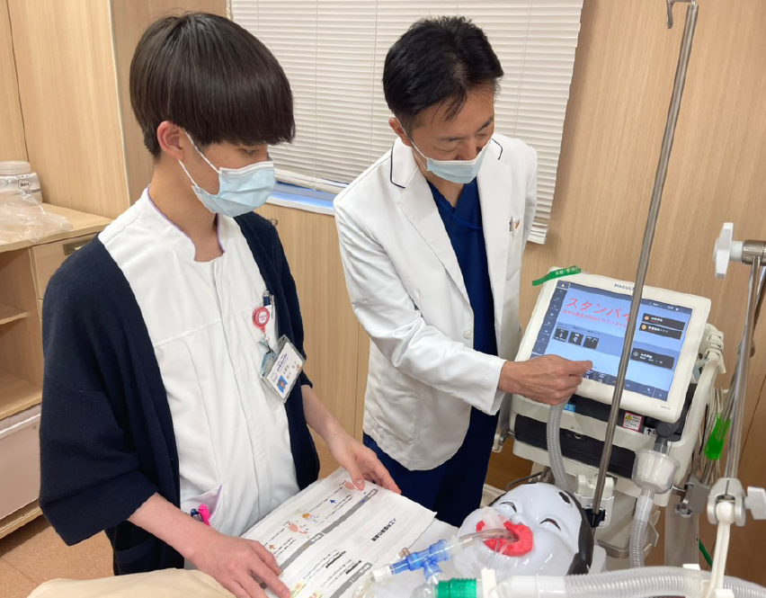 人工呼吸器装着中患者